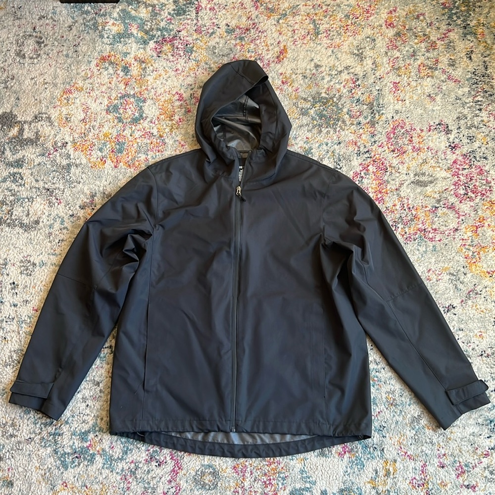 Swiss Tech Polyester Zip Up Gray Hooded Jacket Mens Size Large (42-44)